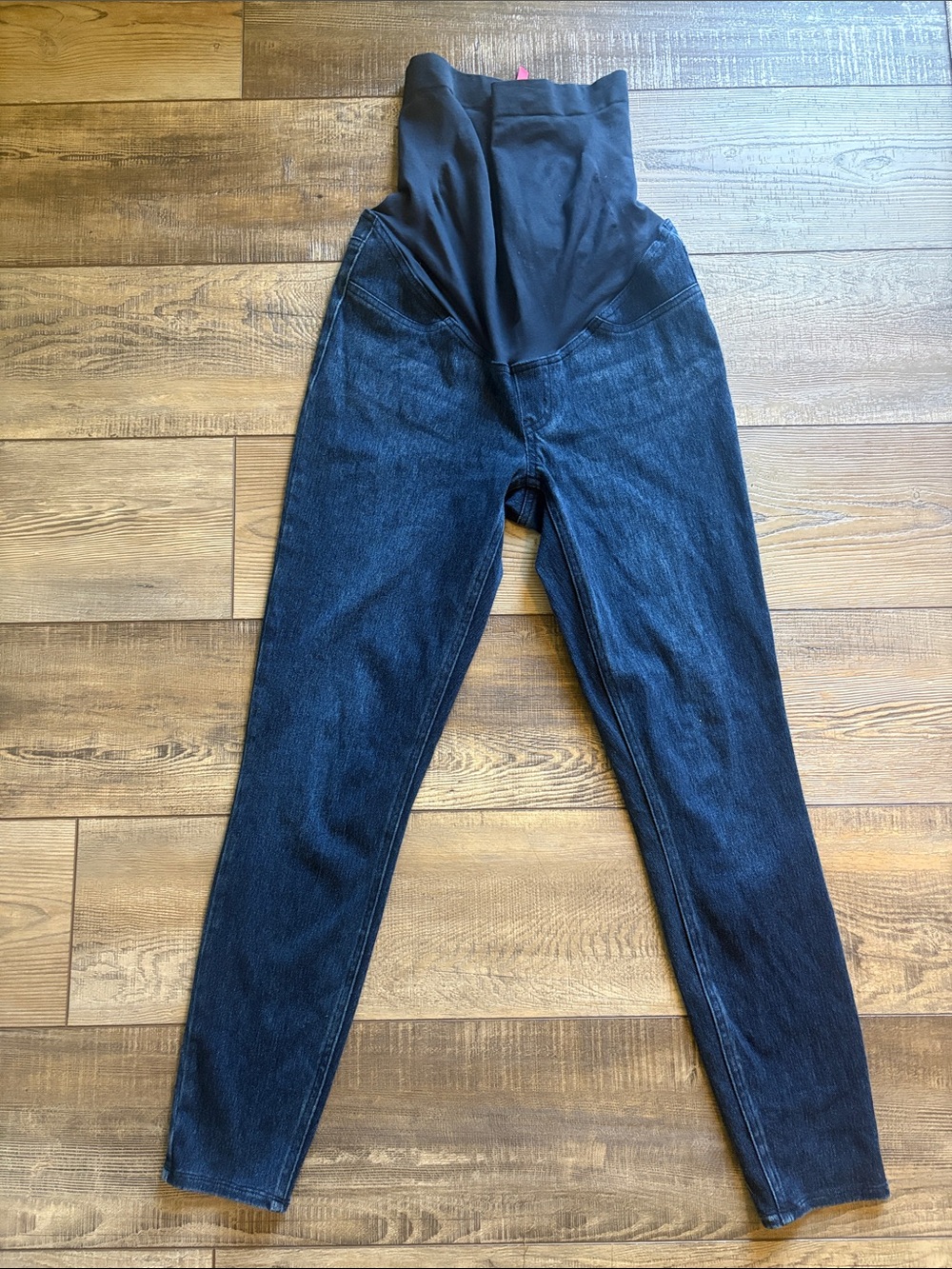 SPANX Dark Blue Maternity Jeggings with Navy Support Panel